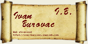 Ivan Burovac vizit kartica